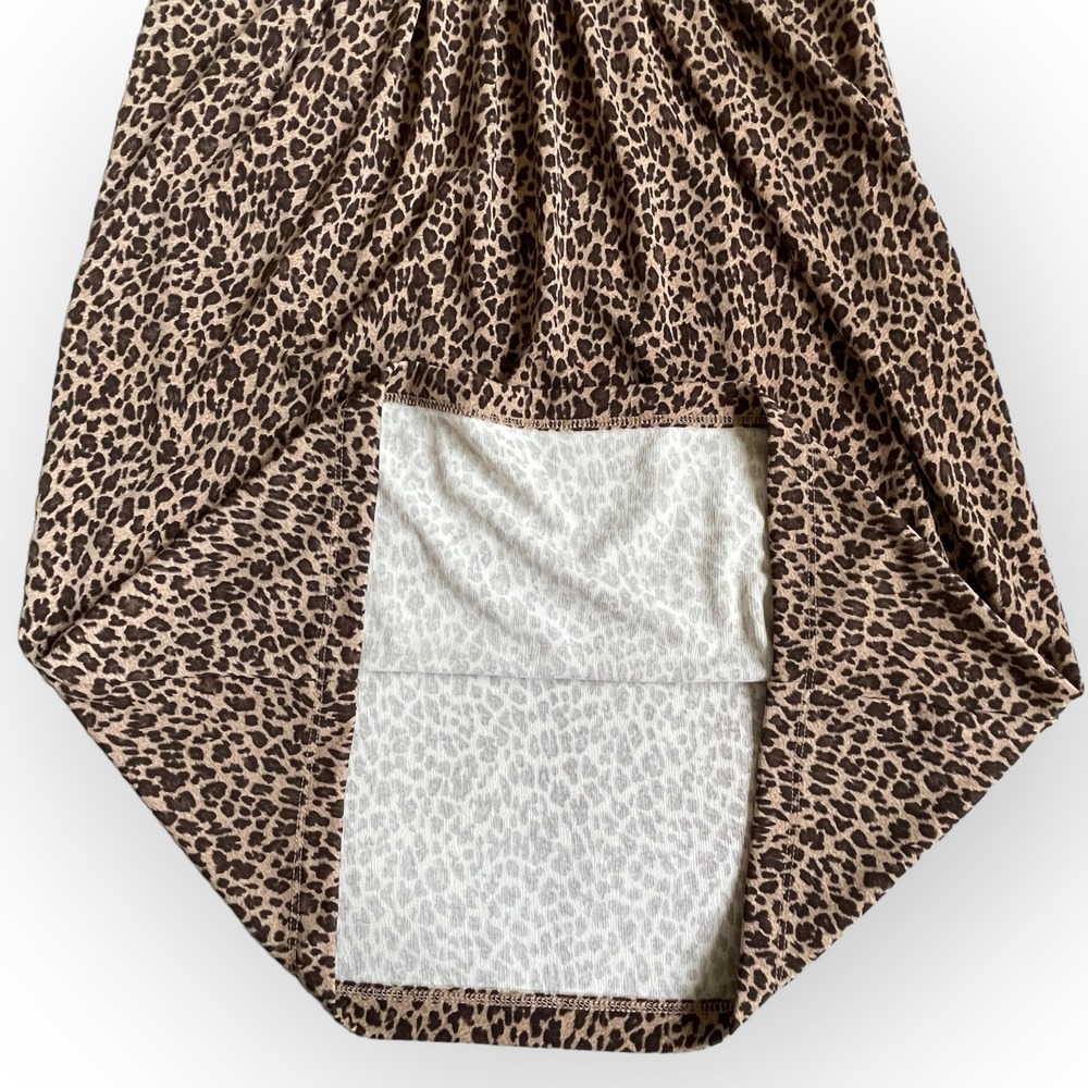 Talbots Petites Womens Small Leopard Print Sleeveless Sheath Dress Brown Tan S - Picture 4 of 7
